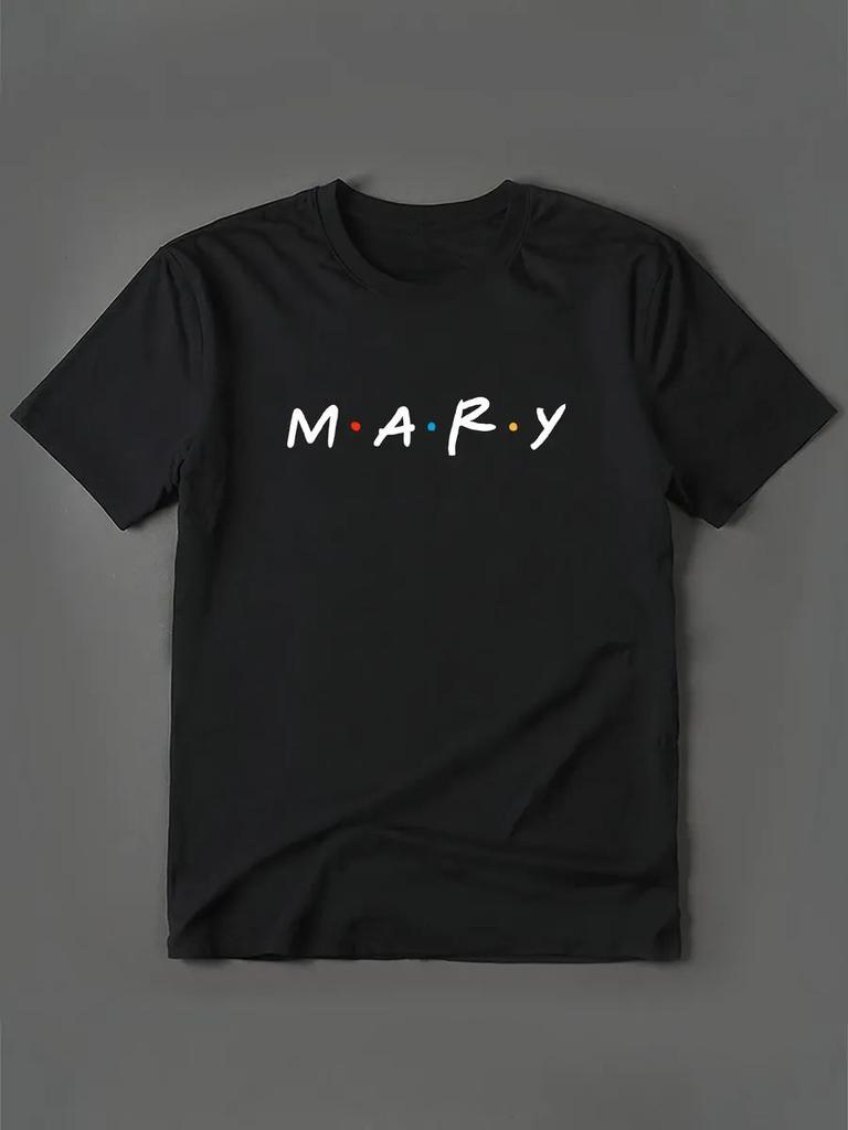 T-Shirt with Maria Print