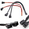 Кабели-разветвители для 4-контактных PWM вентиляторов, хаб, кабель-разветвитель Y для 4-контактного разъема вентилятора ЦП на материнской плате, адаптер-удлинитель для вентилятора корпуса ПК