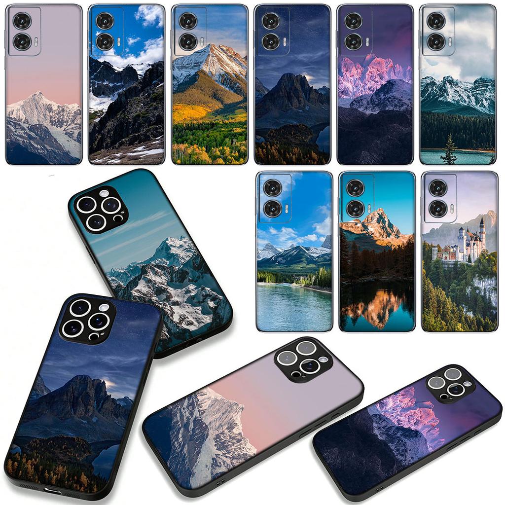 Phone Cover for Samsung Galaxy A55 A54 A25 A36 A17 A26 A35 A33 A34 A14 A37 S8 S9 S20 S21 FE S10 Plus Case Mountain Forest Casing