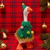 Christmas Tree Goose Outfit Desk Goose Clothes Festive Goose Costume for 7'' Goose Statue Holiday Xmas Table Decoration
