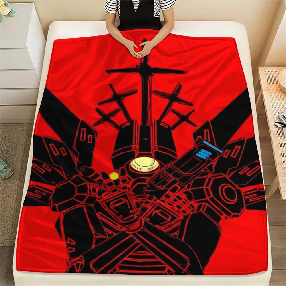 1PC ULTRAKILL Print Flannel Blanket, High quality Comfortable for All Seasons, Home Decor, Warmth and Comfort, Perfect for Christmas Gifts