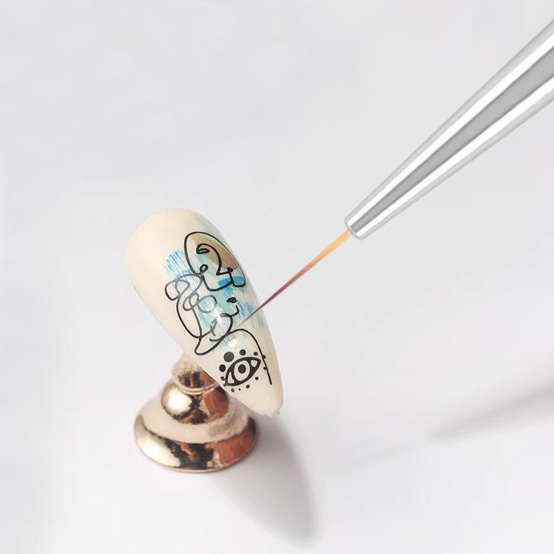 Набор ультратонких японских ручек для нейл-арта: Набор из 5 кистей для создания изящных контуров, вырезания цветов и прорисовки деталей.