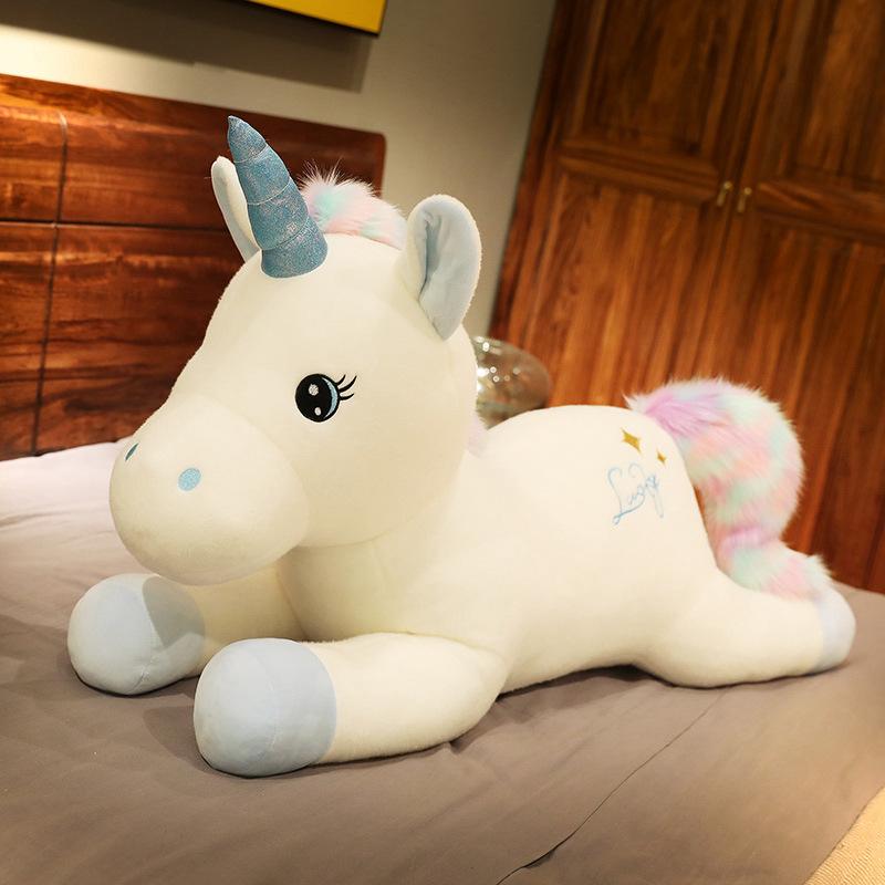 Girl Heart Lying Unicorn Doll Plush Toy Pink Unicorn Doll Children Accompany Soothing Doll