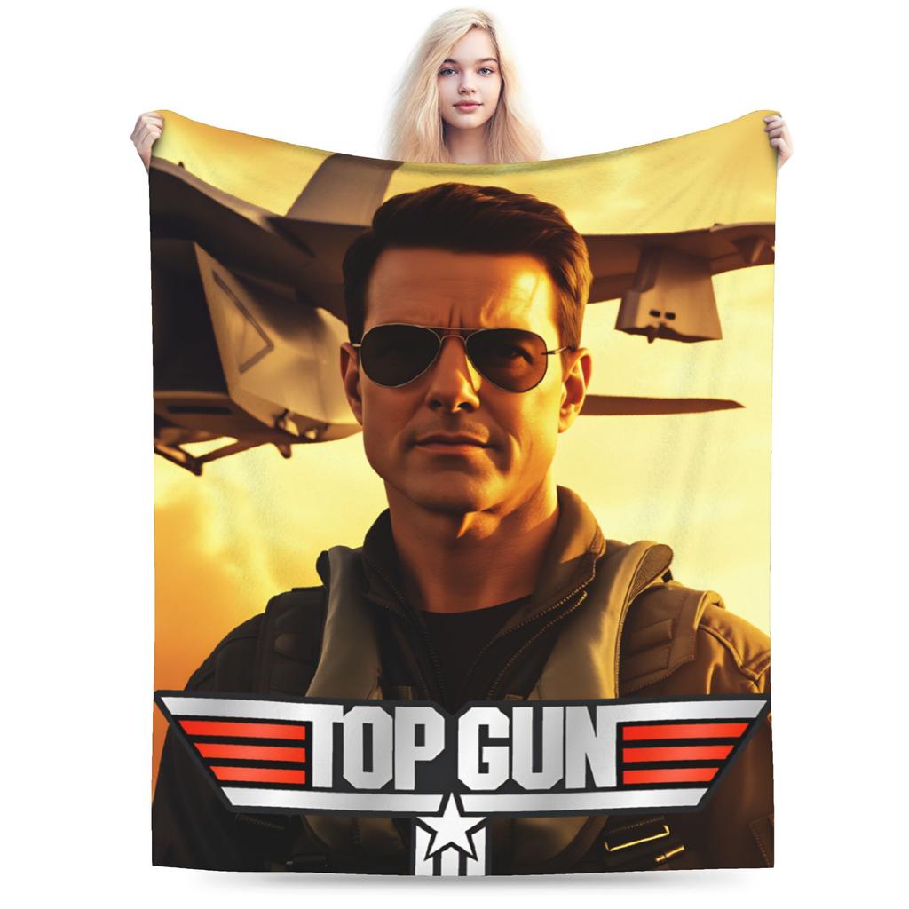 Top Gun Sign Tom Cruise Fighter Blankets Quality Super Warm Throw Blanket Winter Girls Boys Outdoor Pattern Bedspread