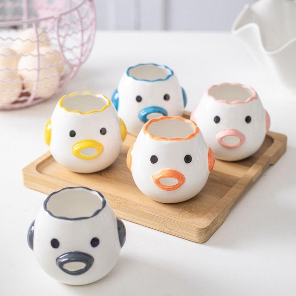 Держатель для яиц для приготовления пищи Керамический сепаратор для яичного белка Желток Белок Сепаратор Симпатичный фильтр для куриных яиц