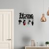 Black Key Rack for Wall - Decorative Metal Key Holder, Perfect for Office & Entryway, Stylish Key Hooks for Hanging Keys