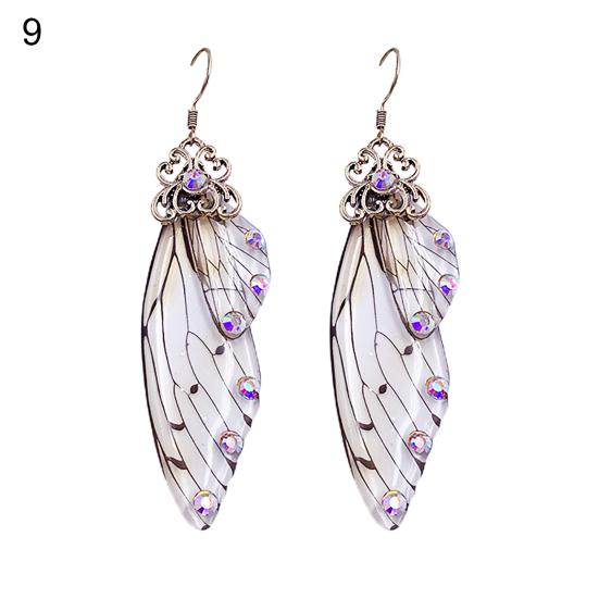 Красочные серьги-капли в форме крыла бабочки, женские серьги-подвески с имитацией zricon, висячие серьги-крючки, ювелирные аксессуары