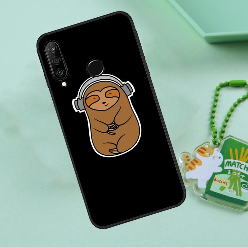 Милый Кавайный Лицо Ленивца Для Huawei Nova Y90 Y70 Y60 Y61 Y91 Y72 9 10 SE 12i 12s 11i 5T P60 Pro P20 P30 P40 Lite Чехол