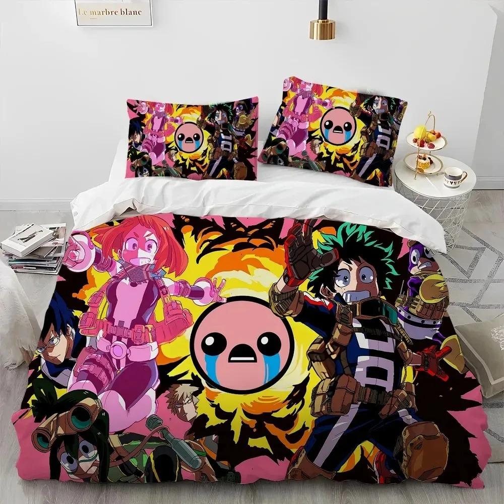 Anime My Hero Academia Izuku Deku Bedding Set Twin Queen Size Duvet Cover Pillowcase for Boys Girls