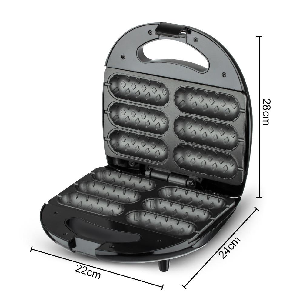 Электрическая вафельница для хот-догов 850 Вт, хрустящий кукурузный хот-дог, машина для сосисок, кухонная техника, сковорода для завтрака, гриль для выпечки