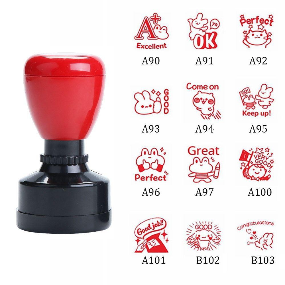 DIY Teacher Encourage Stamp Praises Emoticons Praise Stamps Portable Reward Seal