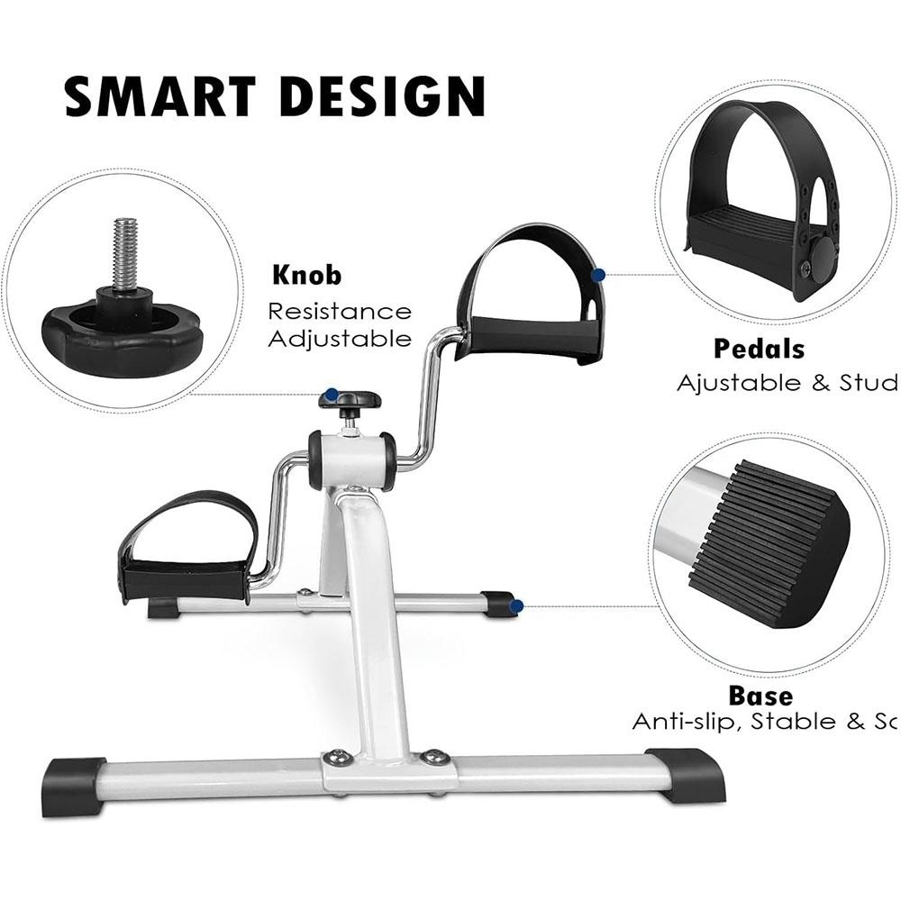 Мини велотренажер для упражнений для ног и рук, для восстановления, легкий и портативный, напольный велосипед, педальный велотренажер