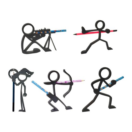 Креативный держатель для ручек Stickman, 3D-печатная фигурка-линия, подставка для карандашей, новинка, органайзер для канцелярских принадлежностей для дома, офиса, декора стола