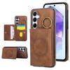 Чехол-кошелек с держателем для карт и подставкой для Samsung Galaxy S25+/S24+, кожаный + ТПУ чехол для телефона с держателем-кольцом
