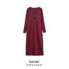 2024 Winter Women's European & American Fashion Knitted Dress with Metal Embellishments