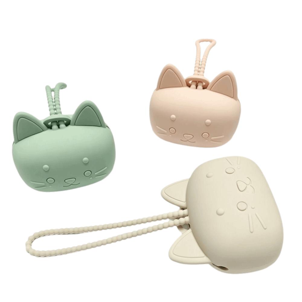Soft Grip Strap Pacifier Case with lanyard Pacifier Pouch Cute Silicone Pouch Stroller Travel