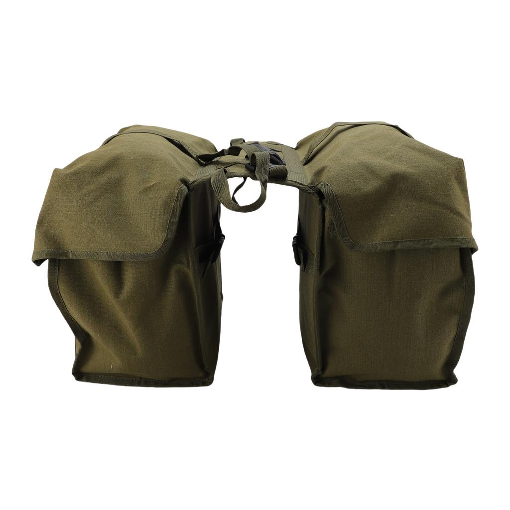 Двойная сумка на велосипедное сиденье, водонепроницаемый холст, большая вместимость, двойная боковая сумка на задний багажник велосипеда для велоспорта