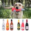Мягкие игрушки для собак, пищащая игрушка в форме бутылки шампанского и текилы, устойчивая к укусам, жевательная игрушка для чистки зубов, товары для животных