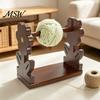 Portable Yarn Feeder Rotatable Wooden Rack, Easy Assembly Ball Dispenser, Holder for Crochet Smooth Rotation Spool Stand Embroidery Crafting Projects
