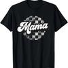 Funny Retro Checkered Mama Race Vintage Mom Mother's Day T-Shirt