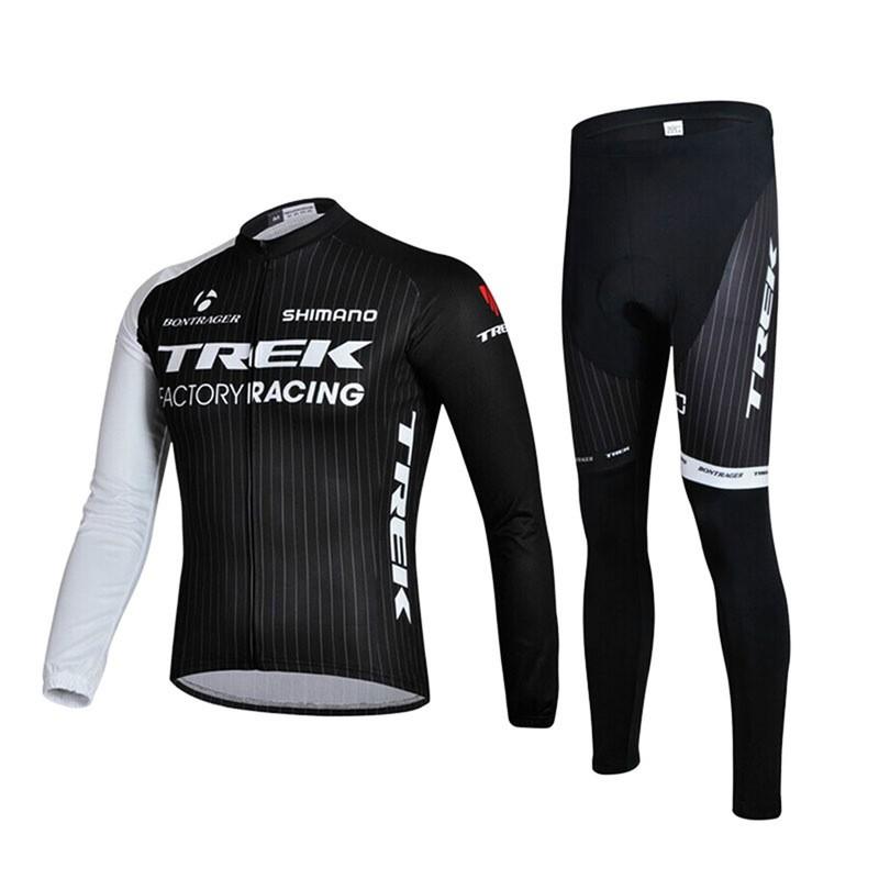 Long Sleeve Cycling Jersey Set Mountain Bike Riders Breathable Quick-Dry Performance Apparel