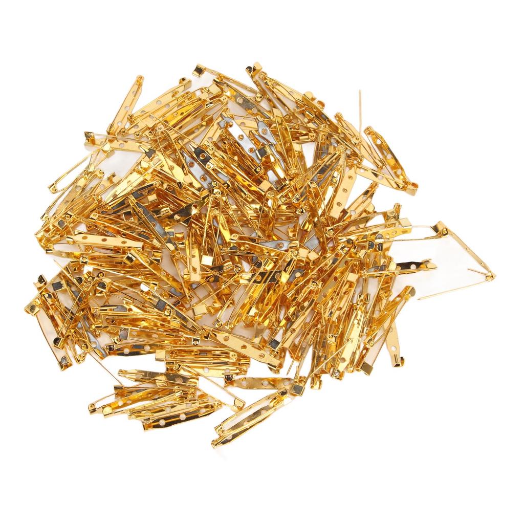 200pcs Gold Safety Pin 1.4in Length Rust Prevention Washable Safety Pins Assorted for Clothes Canvas