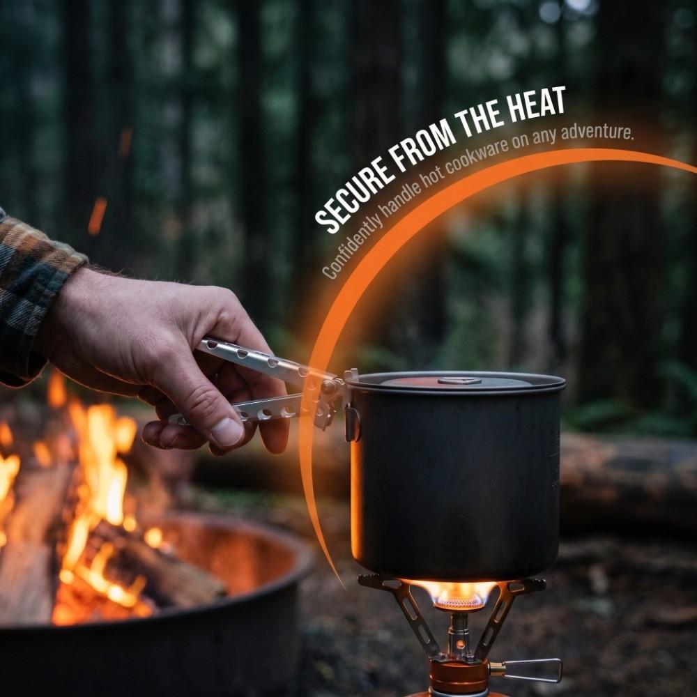 Aluminum Alloy Pot Clamp Portable Pan Grip Handle Durable Pot Gripper Outdoor Cooking