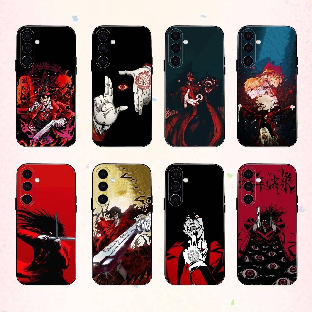 Готический Hellsing U-Ultimate Чехол для телефона Samsung Galaxy A73, A72, A71, A70, A53, A52, A51, Другие Мягкий Черный Корпус