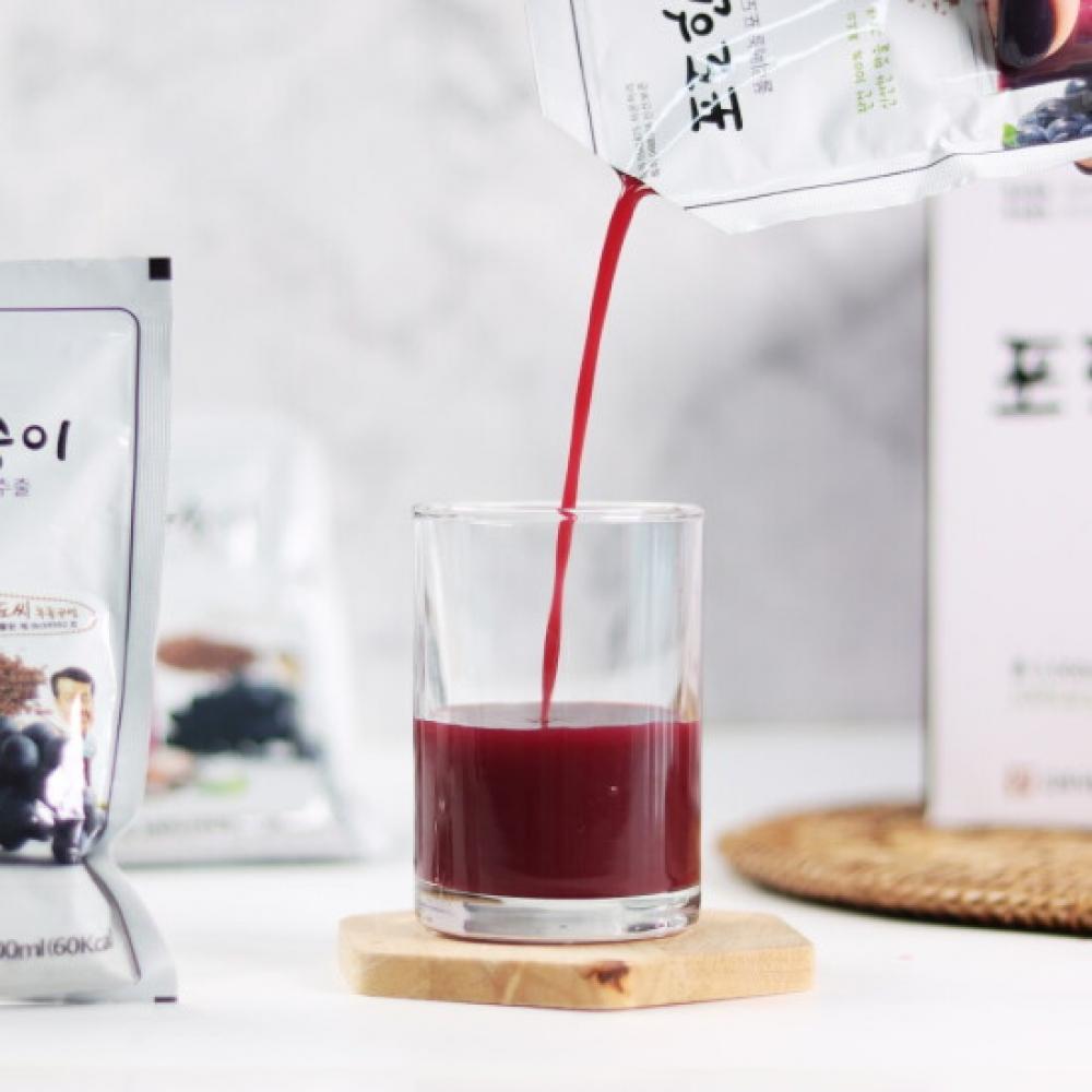 Kim Jae Sik Health Food Grape Bunch Grape Juice 100ml 120 Packs 30x4 Boxes