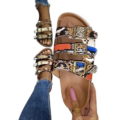 2024 Новые летние модные женские сандалии на плоской подошве, повседневные, противоскользящие, удобные, универсальные, современные тапочки для женщин