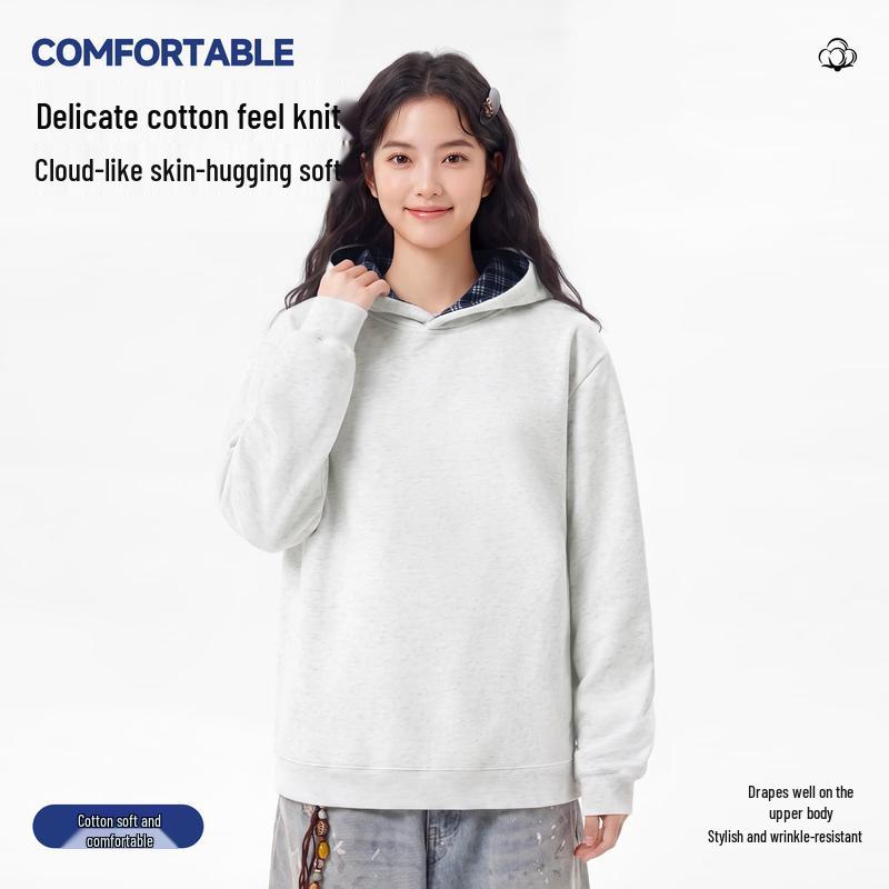 MINISO Men's American Style Colorblock Loose Pullover Hoodie