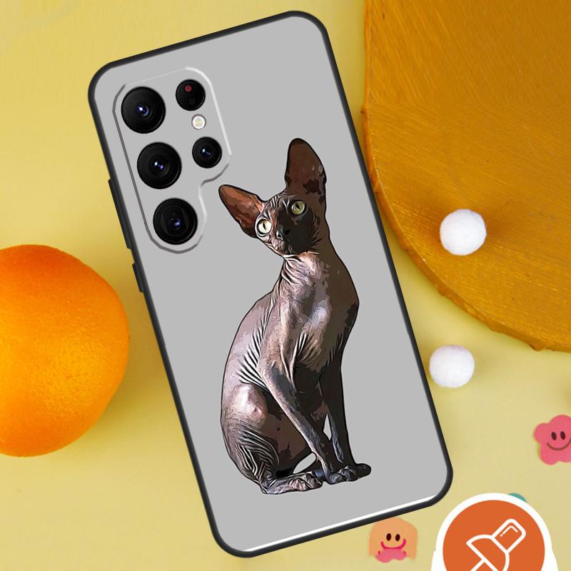Sphynx Sphinx Cat Case For Samsung Galaxy S25 Ultra S24 S23 S22 S21 Ultra S9 S10 S20 Plus S24 FE Funda Cover