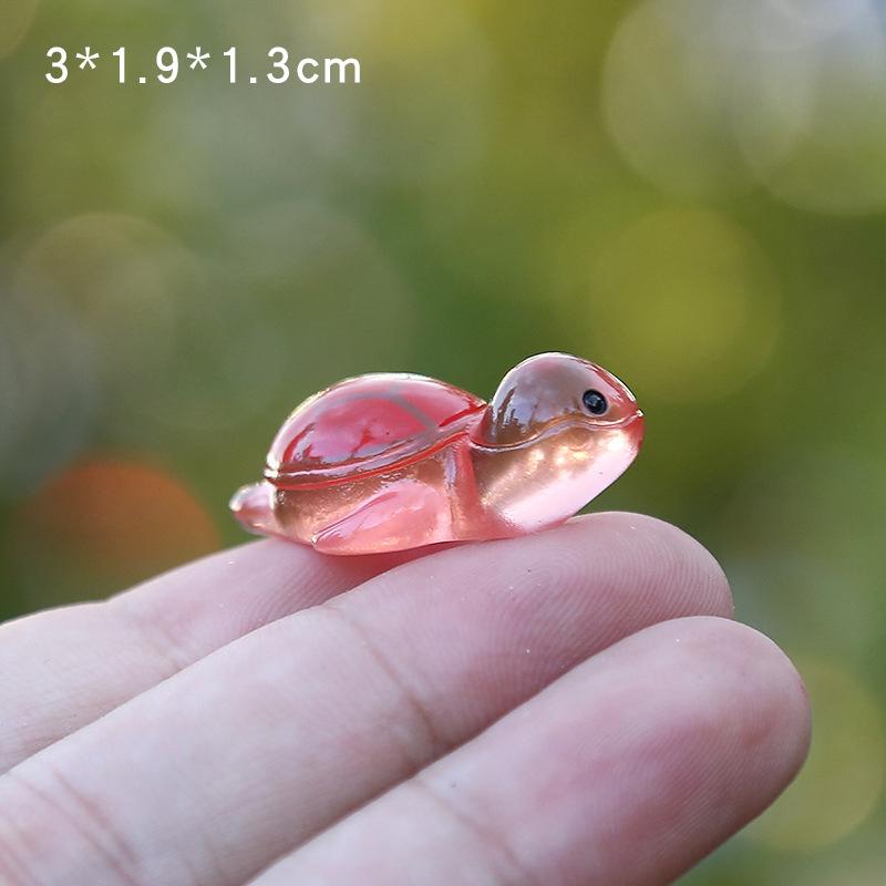 1 шт. красочная светящаяся мини-черепаха микро-ландшафтная фигурка украшение сделай сам светящаяся миниатюрная статуэтка черепахи декор для сада в горшке