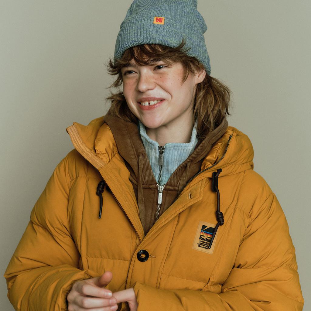 KODAK Mid-Length Light Down Jacket Yellow