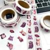 500pcs/roll Round Cat Funny Label Stickers for Packaging Phone Cases Suitcases Laptops Ins Hot Expression Stickers