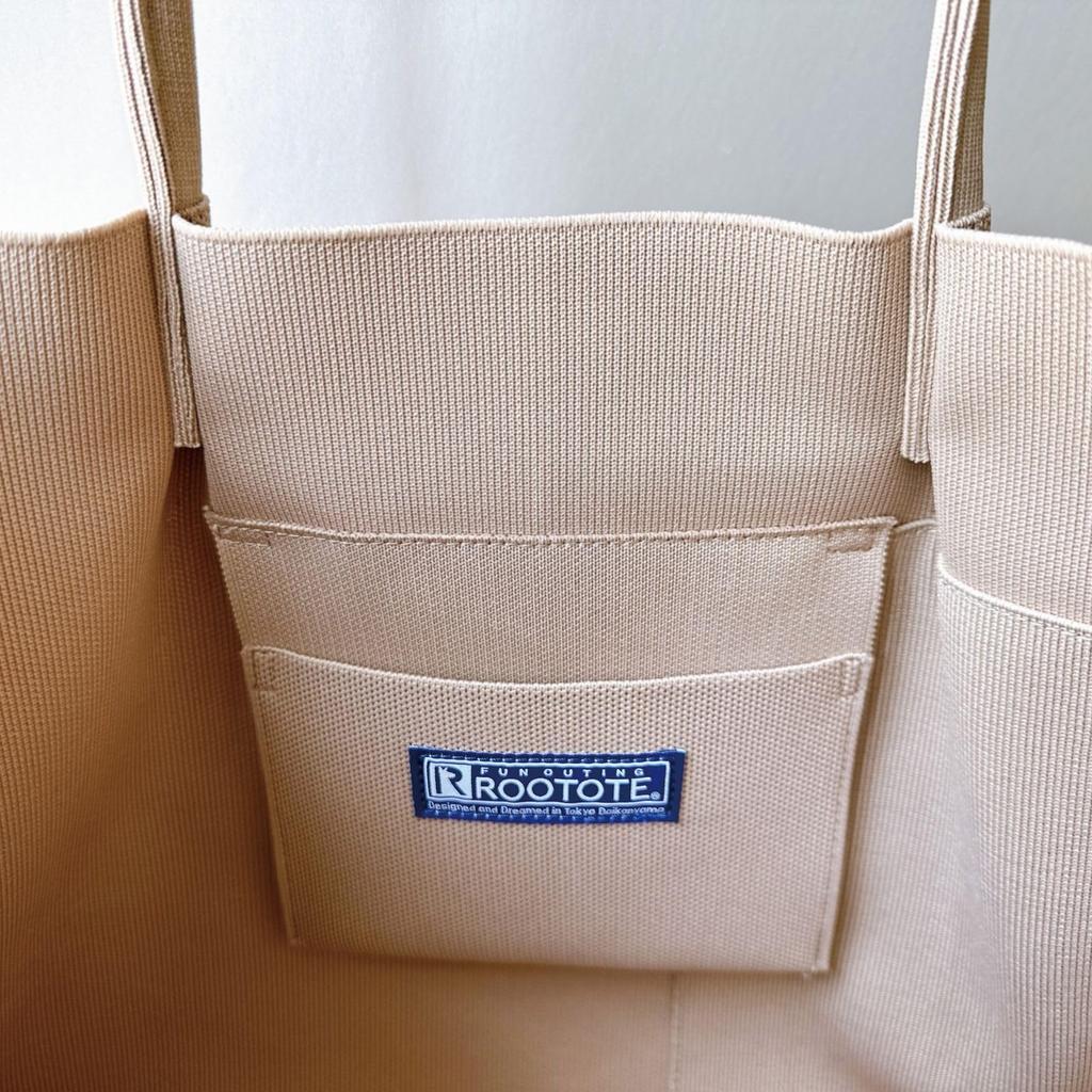 1145 Горизонтальная моющаяся сумка из трикотажного материала LT Medium [Rootote] Женская Ruful-A (02 Бежевый)