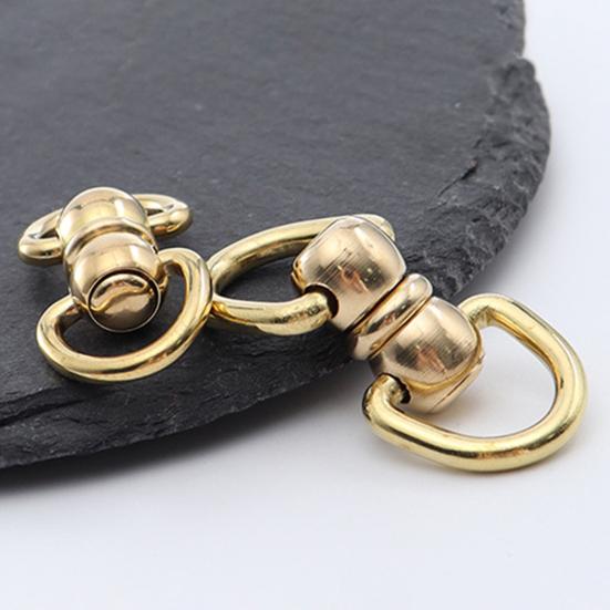 3 шт., винтажные латунные брелоки с двойным вращением, удобные крючки-защелки