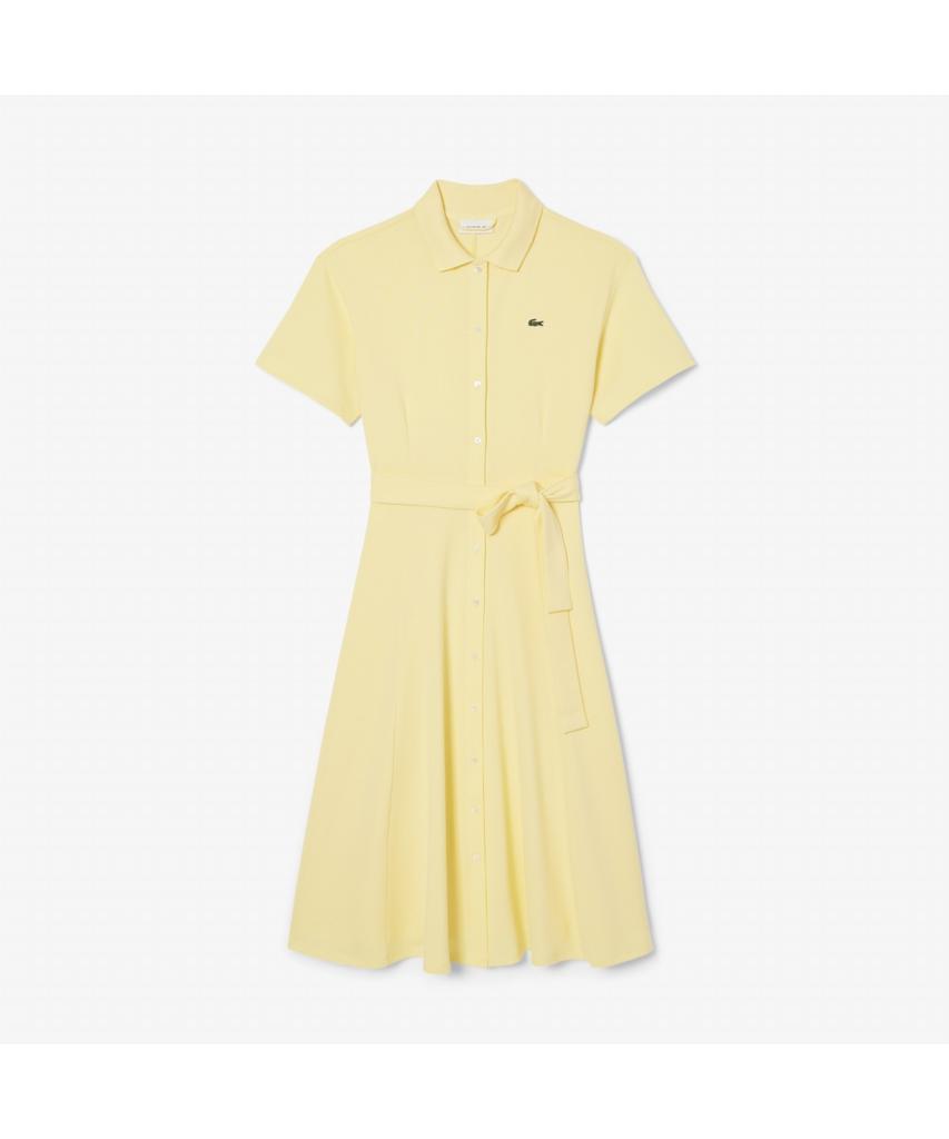 Женское приталенное платье-поло Lacoste с поясом Ef9621-55G 107