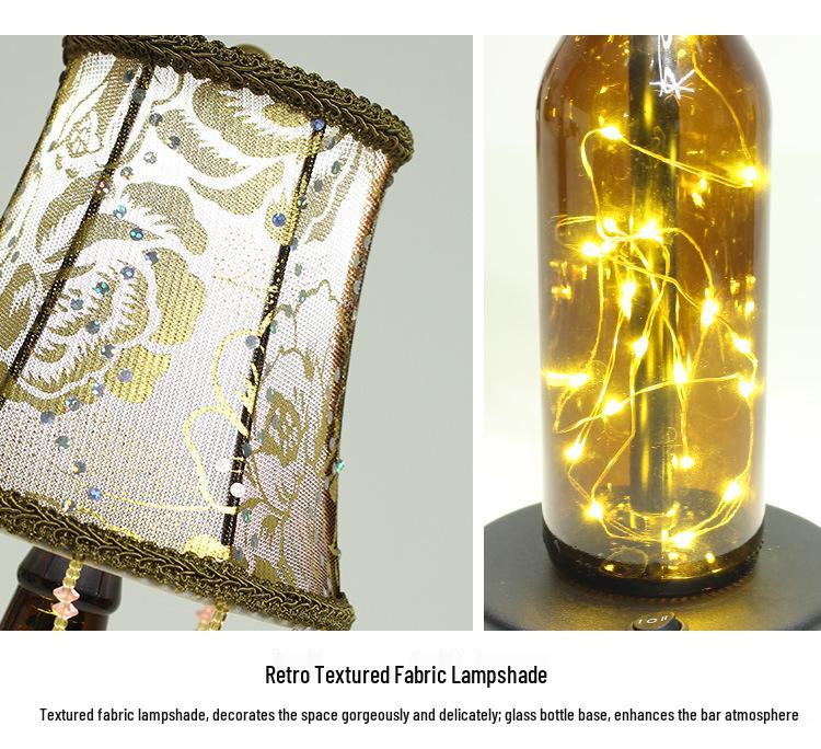 Перезаряжаемая светодиодная настольная лампа в скандинавском стиле для бара — ночник с эффектом создания атмосферы для отелей и ресторанов.