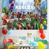 Баннер для украшения дня рождения в стиле игры Roblox для мальчиков 5x3 Этилен Фотофон Ткань