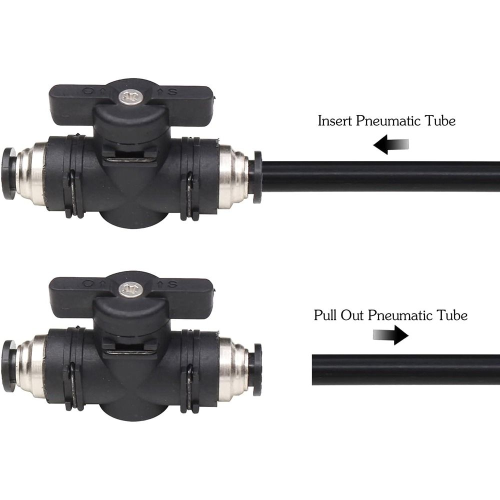 Ручной пневматический клапан Черный фитинг BUC Ручной переключатель Быстроразъемный соединитель