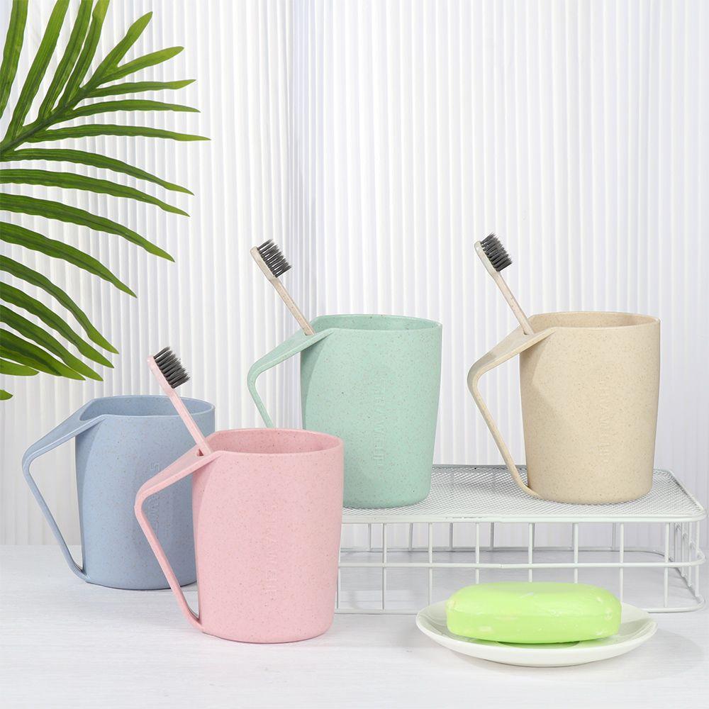 Экологичная стакан-зубная щетка с ручкой, кружка-стакан, стаканы из пшеничной соломы, стакан для ополаскивателя рта, пластиковый стакан