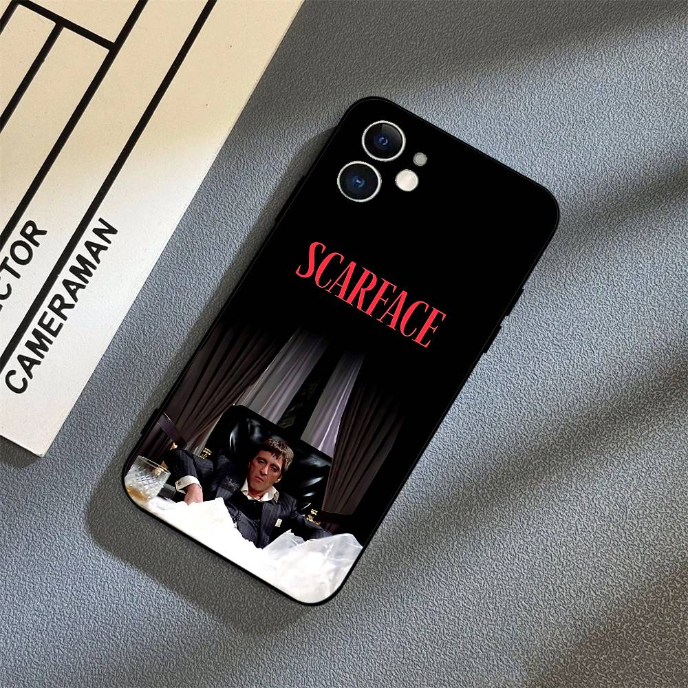Чехол для телефона R-Scarfaces Tony Montana Черный чехол для телефона для IPhone 17/16/15/13/14 Pro Max/ 11Plus/X/Xr/Xs Max 13mini