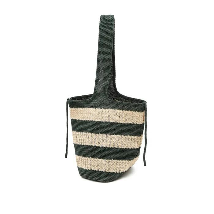 Marine Green Striped Knit Bag L HIBA6E803E2
