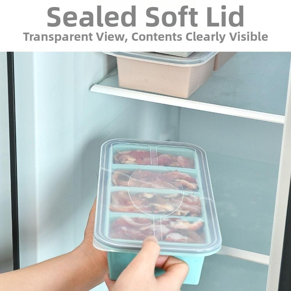 Силиконовый поднос для заморозки с 2/3 ячейками, форма для заморозки и сохранения для хранения бульона, остатков, риса, соуса