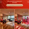 Bridal Wedding Room Decoration Set with No-Trace Double Happiness for Hotels and Living Rooms
