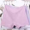 Simple Pure Cotton Antibacterial Flat Panties High Waisted Large Size Threaded Four Cornered Pants Women’s Shorts