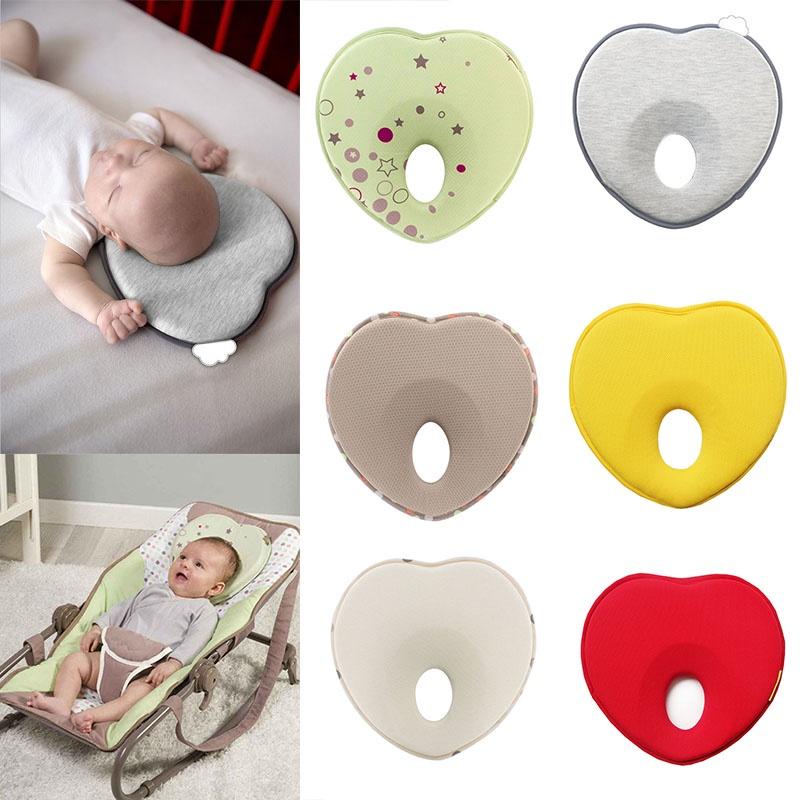 Kids Soft Baby Pillow Memory Foam Prevent Flat Head Anti Roll Neck Support