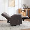 Electric 360 degrees Swivel Recliner with Massage and Heat Function, Manually Adjustable Backrest and Footrest as well as Side Storage Pockets..Gray