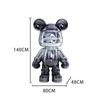 Креативная тумба под телевизор BE@RBRICK: Стильное напольное украшение в виде медведя с функцией копилки, простой декор для гостиной.